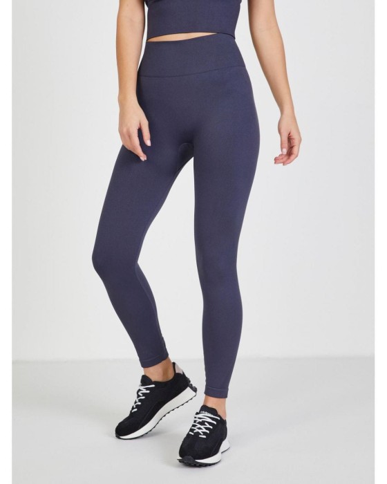 Ciemnofioletowe legginsy high waist (XS/S)