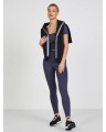 Ciemnofioletowe legginsy high waist (XS/S)