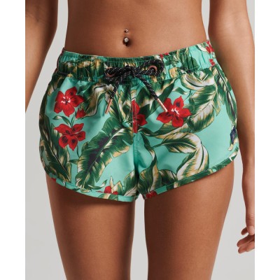 Miętowe szorty plażowe wzór (40)