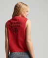 Czerwona koszulka bez rękawów hafty (38)