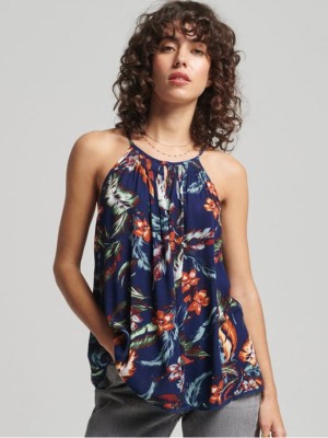 Granatowa bluzka wzór (38)