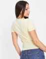 Żółty t-shirt napisy (40-42)