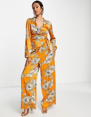 Satynowa kopertowa bluzka wzór (34)