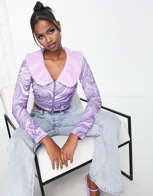 Fioletowy top zamek (42)