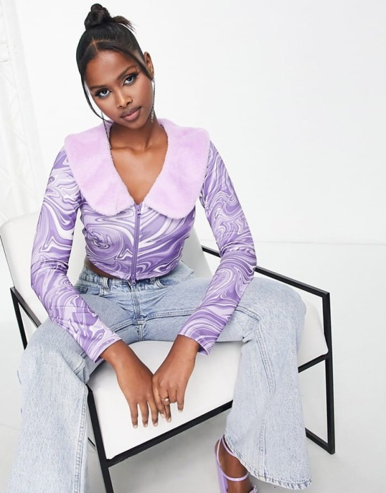 Fioletowy top zamek (42)