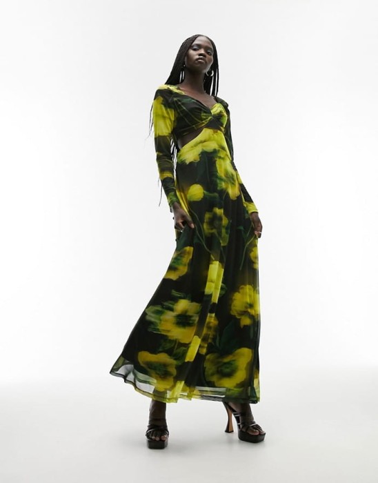 Siateczkowa sukienka midi (36-38)