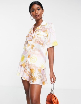 Biała koszula nadruk (42)