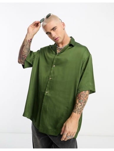 Zielona koszula oversize (S)