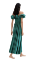 Zielona sukienka odkryte ramiona (XS)