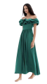 Zielona sukienka odkryte ramiona (XS)