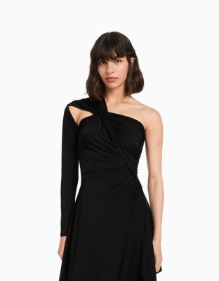 Czarna sukienka jedno ramię (XS/S)