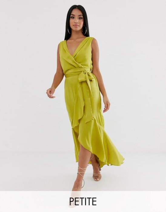 Satynowa sukienka pasek (34)