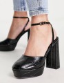 Czarne buty odkryte pięty (39)