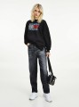 Czarne jeansy 7/8 logo (30/30)