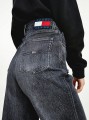 Czarne jeansy 7/8 logo (30/30)