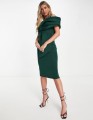 Sukienka midi butelkowa zieleń (34)