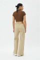 Beżowe proste jeansy high waist (31/30)