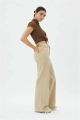 Beżowe proste jeansy high waist (31/30)