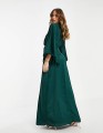 TFNC Bridesmaid kimono sleeve satin wrap maxi dress.jpg