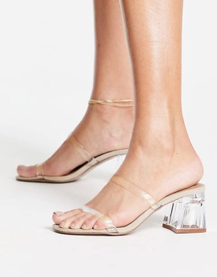 Przezroczyste klapki obcasy (36)