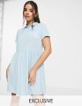Jasnoniebieska sukienka mini (40)