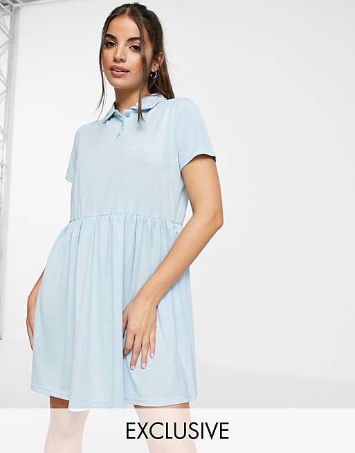 Jasnoniebieska sukienka mini (40)