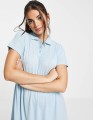 Jasnoniebieska sukienka mini (40)