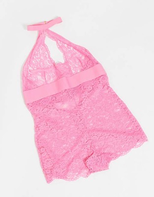 Różowe koronkowe body (44)