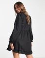 Miss Selfridge – Czarna luźna sukienka mini z_yythk (1).jpg