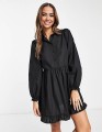 Miss Selfridge – Czarna luźna sukienka mini z_yythk (2).jpg