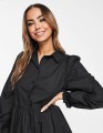 Miss Selfridge – Czarna luźna sukienka mini z_yythk.jpg