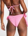 Różowe neonowe figi bikini (S)