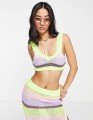 Kolorowy dzianinowy top (36-38)