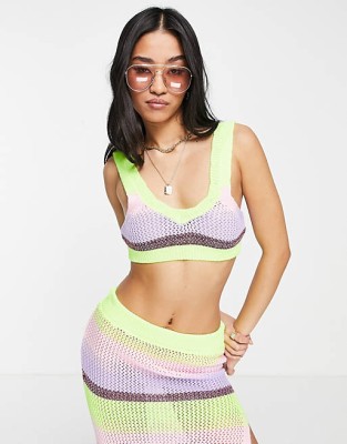 Kolorowy dzianinowy top (36-38)