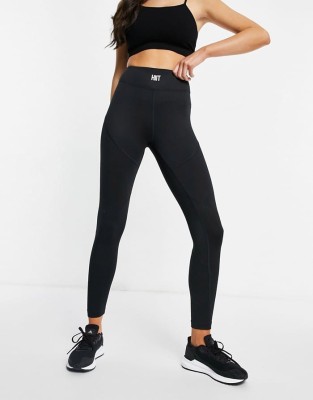 Czarne legginsy 7/8 falbana (XL)