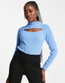 Niebieski sweter cut out (38/40)