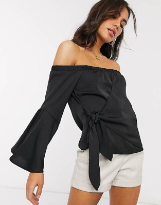 Czarna bluzka off shoulder (34)