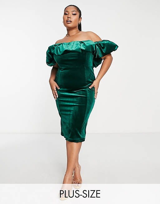 Zielona sukienka midi (50)