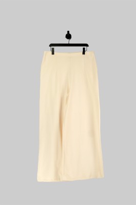 Szerokie spodnie ecru (44)
