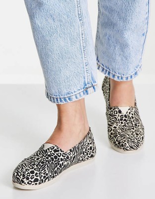 Wzorzyste wsuwane espadryle (35,5)