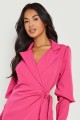 female-hot pink-puff-sleeve-wrap-tie-blazer-dress (2).jpg