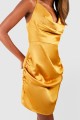Złota satynowa sukienka mini (38)