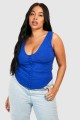 Kobaltowa bluzka v neck hafty (56)