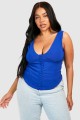 Kobaltowa bluzka v neck hafty (56)