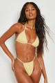 Żółty marszczony dół bikini (44)