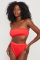 Czerwone marszczone figi bikini (36)