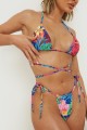 Kolorowe wiązane tangi bikini (44)