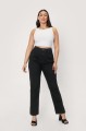 Czarne mom jeans rozcięcia (44)