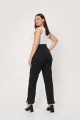 Czarne mom jeans rozcięcia (44)