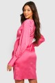 Różowa drapowana sukienka (40)
